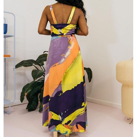 🌈 The Drop Abstract Print Maxi Dress by @Takkunda XXL - Picture 2 of 10